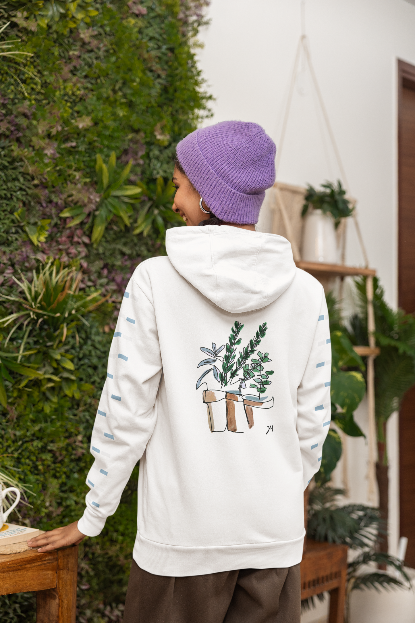 Plants – Zip Hoodie by Jana