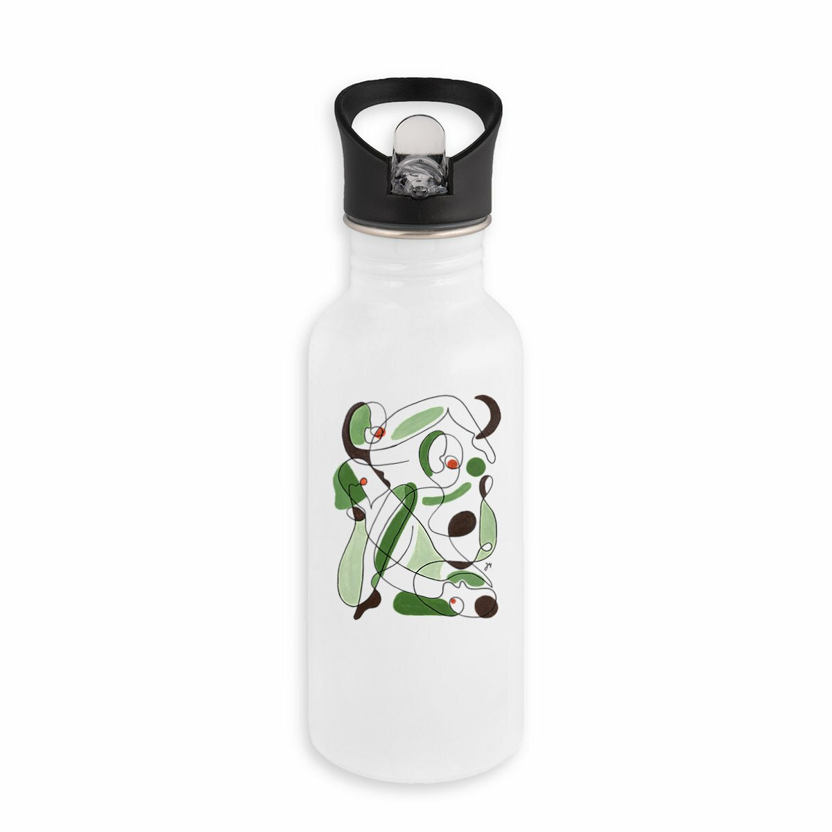Design by Jana - Stainless steel water bottle with straw - Dreaming