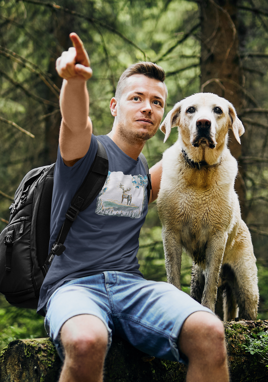 Deer in the Forest - Heavyweight T-shirt by Jana