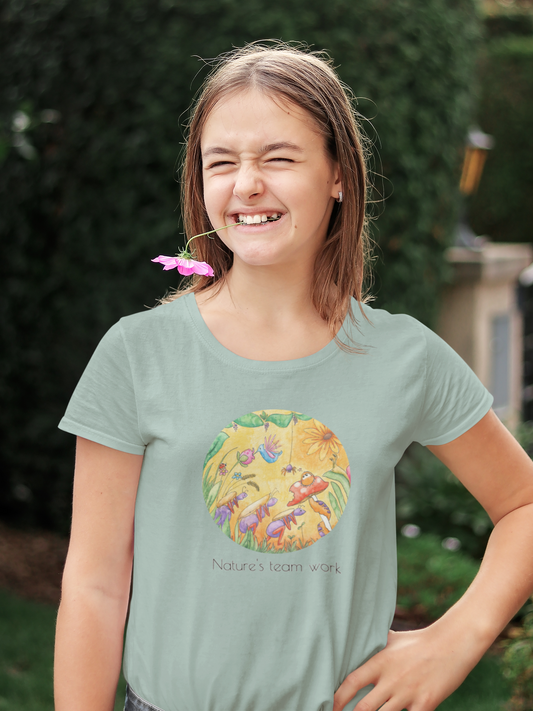 Nature's Team Work - Kids T-Shirt by Anabel